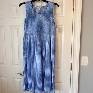 NWT! Croft & Barrow Blue & White Gingham Dress | Size: Large